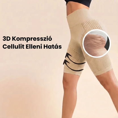 3D Cellulit Elleni Alakformáló Rövid Legging