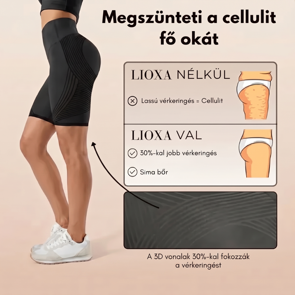 3D Cellulit Elleni Alakformáló Rövid Legging